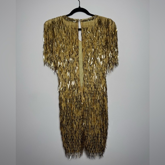 Vintage 90’s Oleg Cassini Barbie Movie Dagger Sequin Sheath Dress Size 4 - Picture 14 of 14